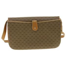 Gucci-GUCCI Micro GG Canvas Shoulder Bag Beige Auth ar8365-Brown