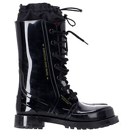 Stivali stringati Dior Diorcamp in gomma nera Nero
