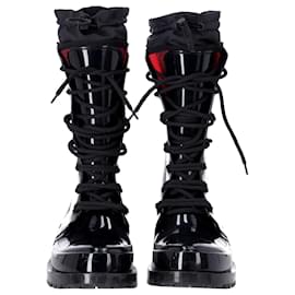 Dior-Dior Diorcamp Lace-Up Boots in Black Rubber-Black