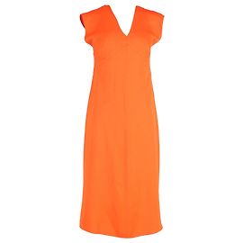 Vestido Joseph com decote em V em viscose laranja Laranja