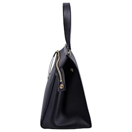 Céline-Celine Medium Edge Bag in Black Calfskin Leather-Black