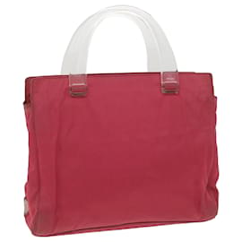 Prada-PRADA Hand Bag Nylon Pink Auth bs4613-Pink