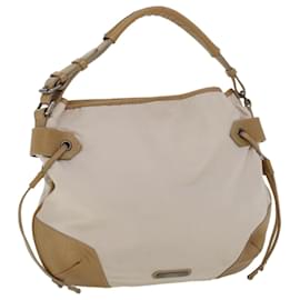 Burberry-BURBERRY Shoulder Bag Nylon Beige Auth bs5453-Brown