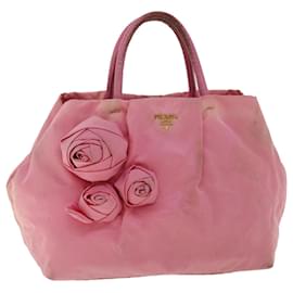 Prada-PRADA Hand Bag Nylon Pink Auth yt969-Pink