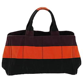 Prada-PRADA Kanapa MM Hand Bag Canvas Orange Auth bs5398-Orange