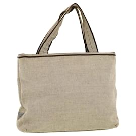 Prada-PRADA Hand Bag Canvas Gray Auth bs5598-Grey