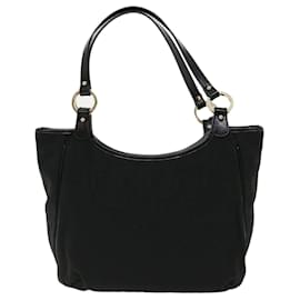 Fendi-FENDI Zucca Canvas Tote Bag Black Auth rd2989-Black