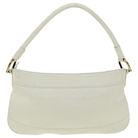 Burberry-BURBERRY Shoulder Bag Leather White Auth am2780g-White