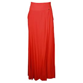 Tory Burch-Red Silk Maxi Skirt-Red