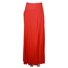 Tory Burch-Red Silk Maxi Skirt-Red