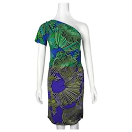 Autre Marque-Asymmetric Mini Dress-Blue