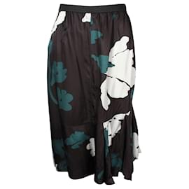 Marni-Black Print Midi Skirt with Pockets-Black