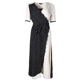 Autre Marque-ME+EM Black & Cream Lace Trim Maxi Dress-Black