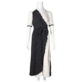 Autre Marque-ME+EM Black & Cream Lace Trim Maxi Dress-Black