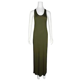 Autre Marque-Olive Green Razor Back Maxi Dress-Green