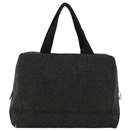 Prada-PRADA Hand Bag Wool Gray Auth bs5565-Grey