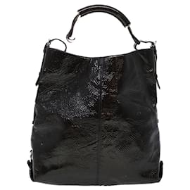 Bally-BALLY Shoulder Hand Bag Leather 2Set Black Navy Auth bs5144-Black