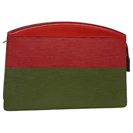 Louis Vuitton-LOUIS VUITTON Epi Trousse Crete Clutch Bag Red M48407 LV Auth ep1386-Red