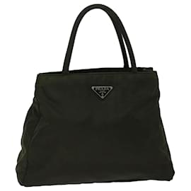 Prada-PRADA Hand Bag Nylon Khaki Auth 45940-Green