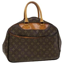 Louis Vuitton-LOUIS VUITTON Monogram Deauville Hand Bag M47270 LV Auth bs5686-Brown
