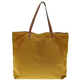 Gucci-GUCCI GG Canvas Tote Bag Yellow 295252 Auth ar9227-Yellow