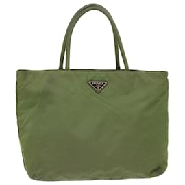 Prada-PRADA Hand Bag Nylon Green Auth 50389-Green