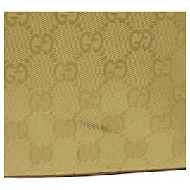 Gucci-GUCCI GG Canvas Tote Bag Gold Tone 002.1099.001998 Auth ki2751-Metallic