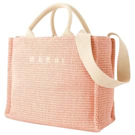 Marni-Small Basket Shopper Bag - Marni - Cotton - Light Pink-Pink