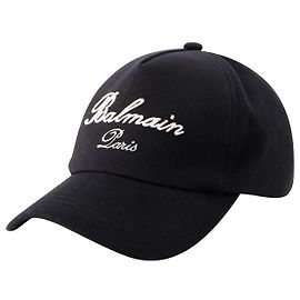 Balmain Signature Cap - Balmain - Cotton - Black/ivory Black