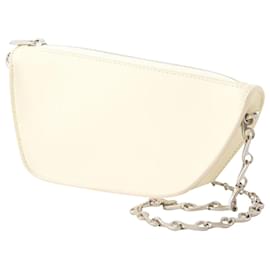 Burberry-Micro Shield Wallet On Chain - Burberry - Leather - Beige-Beige