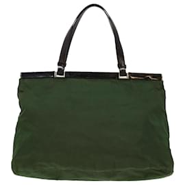 Prada-PRADA Tote Bag Nylon Green Auth bs5745-Green