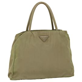 Prada-PRADA Hand Bag Nylon Khaki Auth bs6394-Green