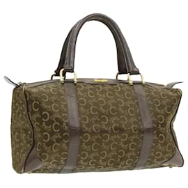 Céline-CELINE C Macadam Horse Carriage Canvas Hand Bag Marrón Auth ar2957-Castaño