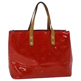 Louis Vuitton-LOUIS VUITTON Monogram Vernis Reade PM Hand Bag Rouge M91088 LV Auth 46754-Red
