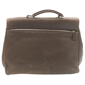 Prada-PRADA Leather Hand Bag Brown Auth ar6360-Brown