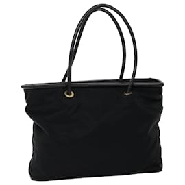 Céline-CELINE Tote Bag Nylon Black Auth bs6316-Black