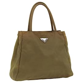 Prada-PRADA Hand Bag Nylon Khaki Auth cr603-Green