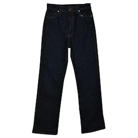 Autre Marque-'The Danielle' High Rise, Straight leg, Slim Fit by Khaite-Blue,Navy blue