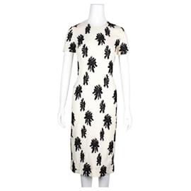 Balenciaga-2015 Cream and Black Short Sleeve Dress-Other