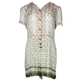 Anna Sui-Duck Print Romper with Metallic Embellishments-Other