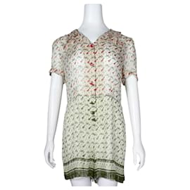 Anna Sui-Duck Print Romper with Metallic Embellishments-Other