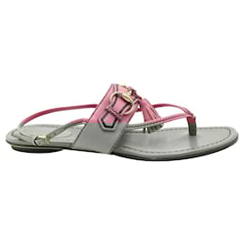 Gucci-Pink Horsebit Sandals-Pink