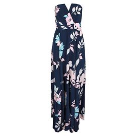 Yumi Kim Blue Floral Strapless Silk Maxi Dress Other