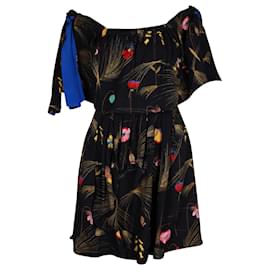 Fendi-Off Shoulder Floral Print Mini Dress-Other