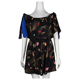Fendi-Mini-robe à imprimé floral et épaules dénudées-Autre