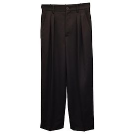 Calça plissada Nili Lotan Etienne em lã preta Preto