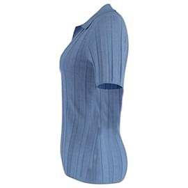 Joseph-Suéter Polo Joseph de Malha Canelada em Poliamida Azul-Azul