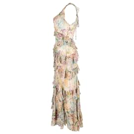 Zimmermann-Zimmermann Tiered Maxi Dress In Floral Print Silk-Other