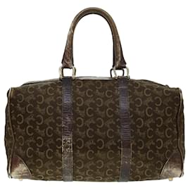 Céline-CELINE C Macadam Canvas Hand Bag Brown Auth 41261-Brown