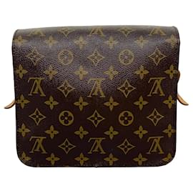 Louis Vuitton-LOUIS VUITTON Monogram Cartouchiere MM Shoulder Bag M51253 LV Auth 32137-Brown